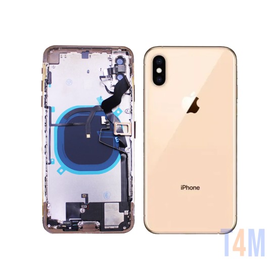 Back Cover with Frame+Flex Apple iPhone XS Max Gold